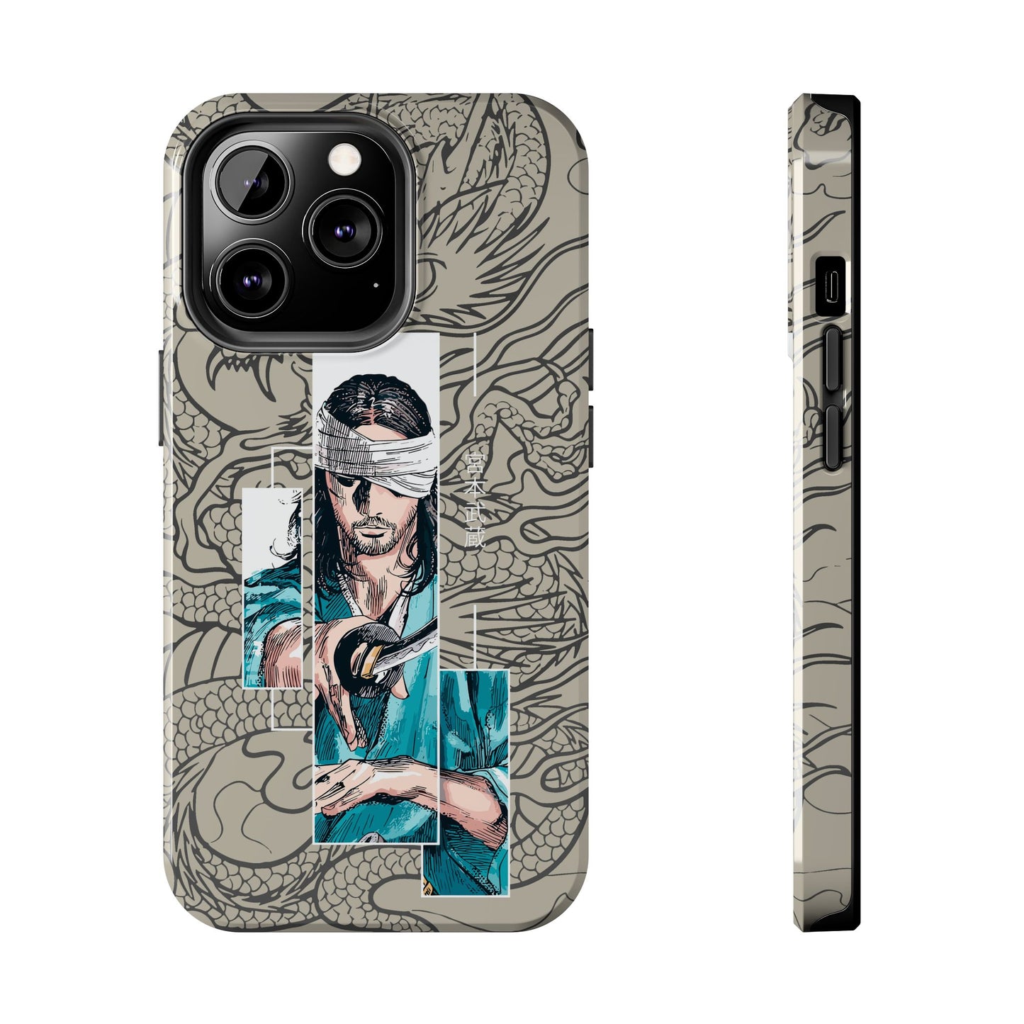 Samurai Anime Manga-Inspired iPhone Case – Musashi Design for iPhone 16-7 & Samsung