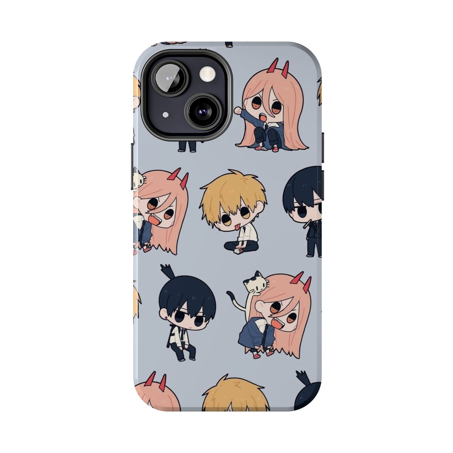 Anime Manga-Inspired Power and Denji iPhone Case for iPhone 16 and Samsung – Chainsaw Man Design