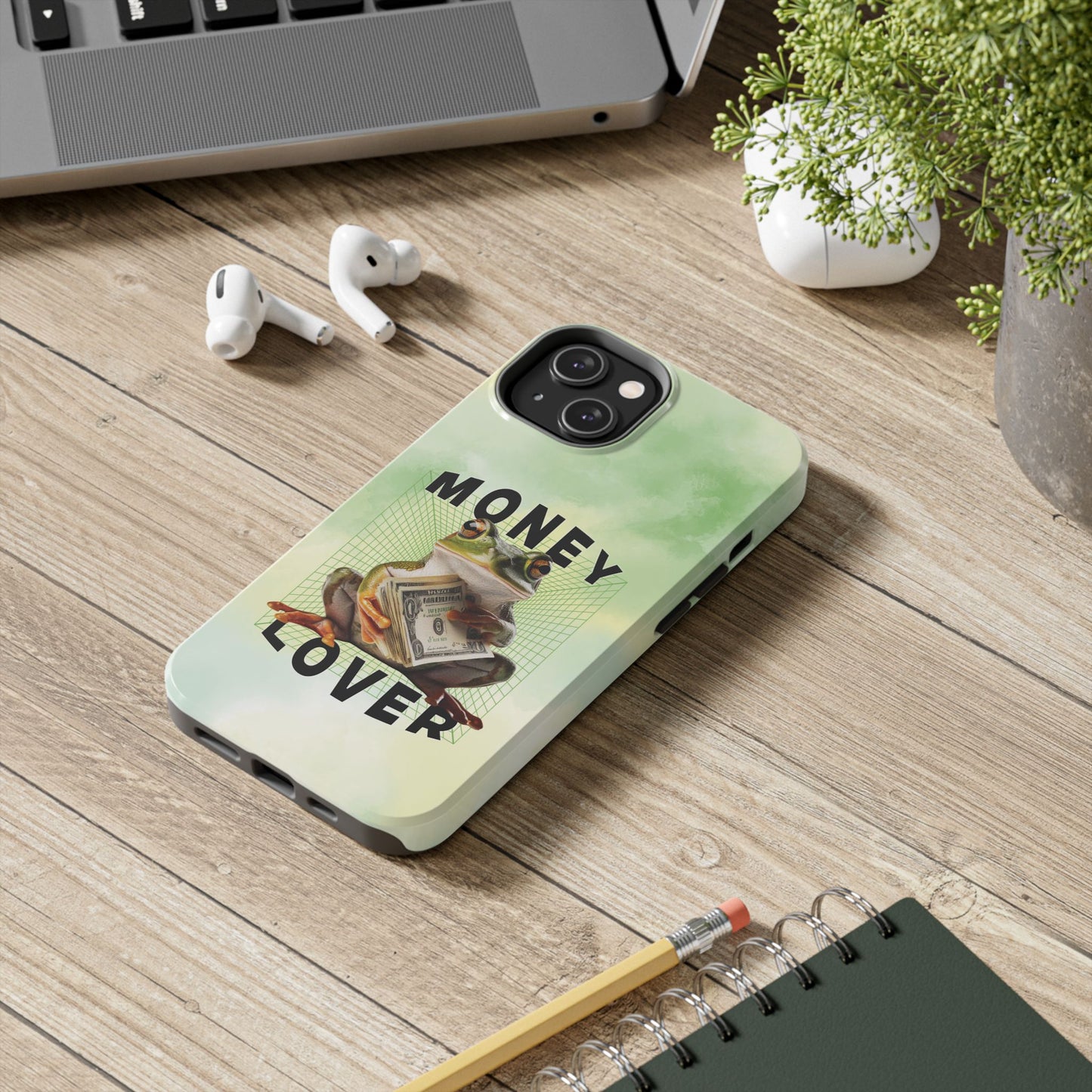 MONEY LOVER Frog Phone Case Funny Phone Case Cover for all iPhone Case - Samsung S23 S24 S23 S22