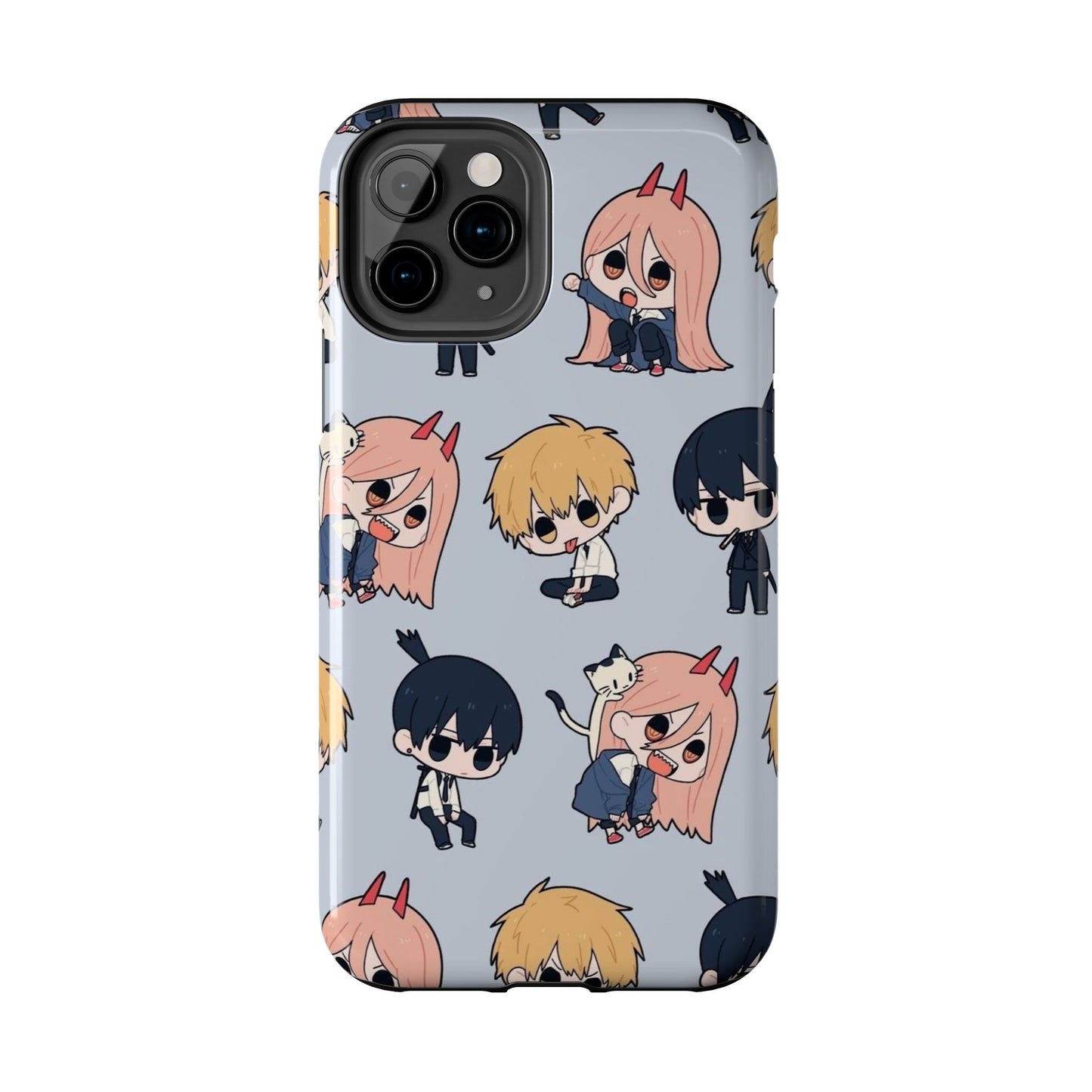 Anime Manga-Inspired Power and Denji iPhone Case for iPhone 16 and Samsung – Chainsaw Man Design