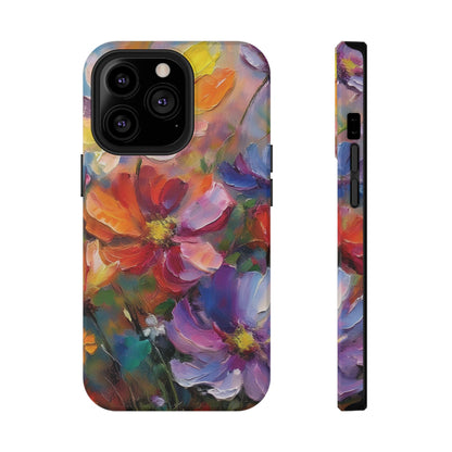 Flower Pattern Phone Case | 70s Retro | Cover for iPhone 16 15 14 13 12 SE Max Pro - Samsung Galaxy S Series - Flower Drawing