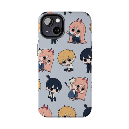 Anime Manga-Inspired Power and Denji iPhone Case for iPhone 16 and Samsung – Chainsaw Man Design