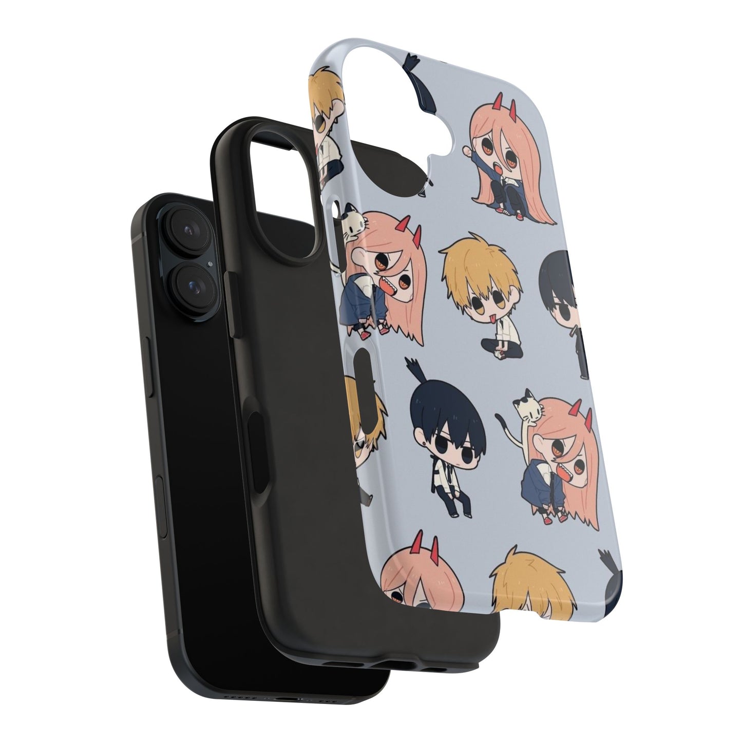 Anime Manga-Inspired Power and Denji iPhone Case for iPhone 16 and Samsung – Chainsaw Man Design