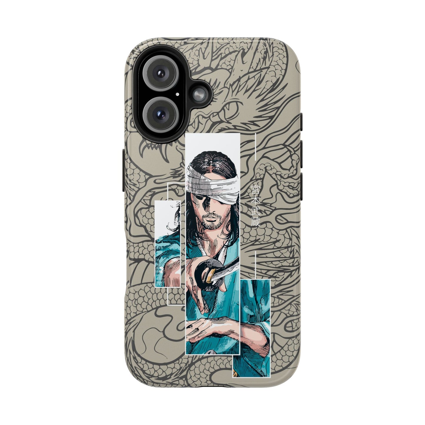 Samurai Anime Manga-Inspired iPhone Case – Musashi Design for iPhone 16-7 & Samsung