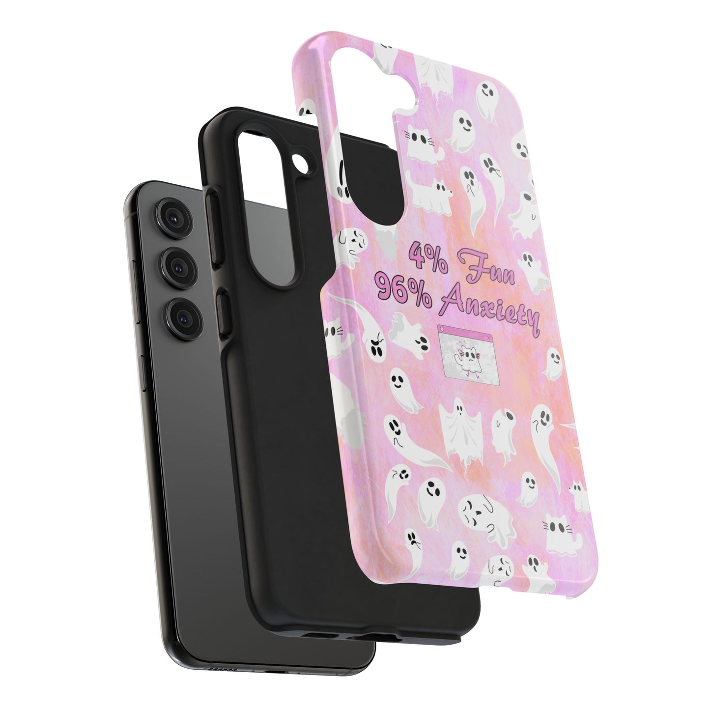 96 Anxiety Phone Case | Spooky Ghosts Halloween Case for iPhone 16 and More - Samsung