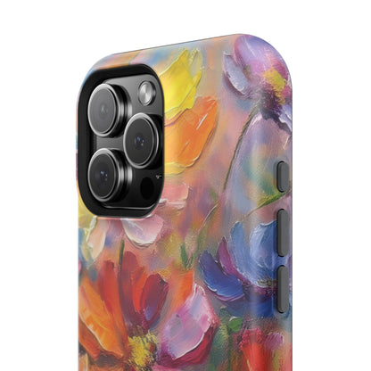 Flower Pattern Phone Case | 70s Retro | Cover for iPhone 16 15 14 13 12 SE Max Pro - Samsung Galaxy S Series - Flower Drawing