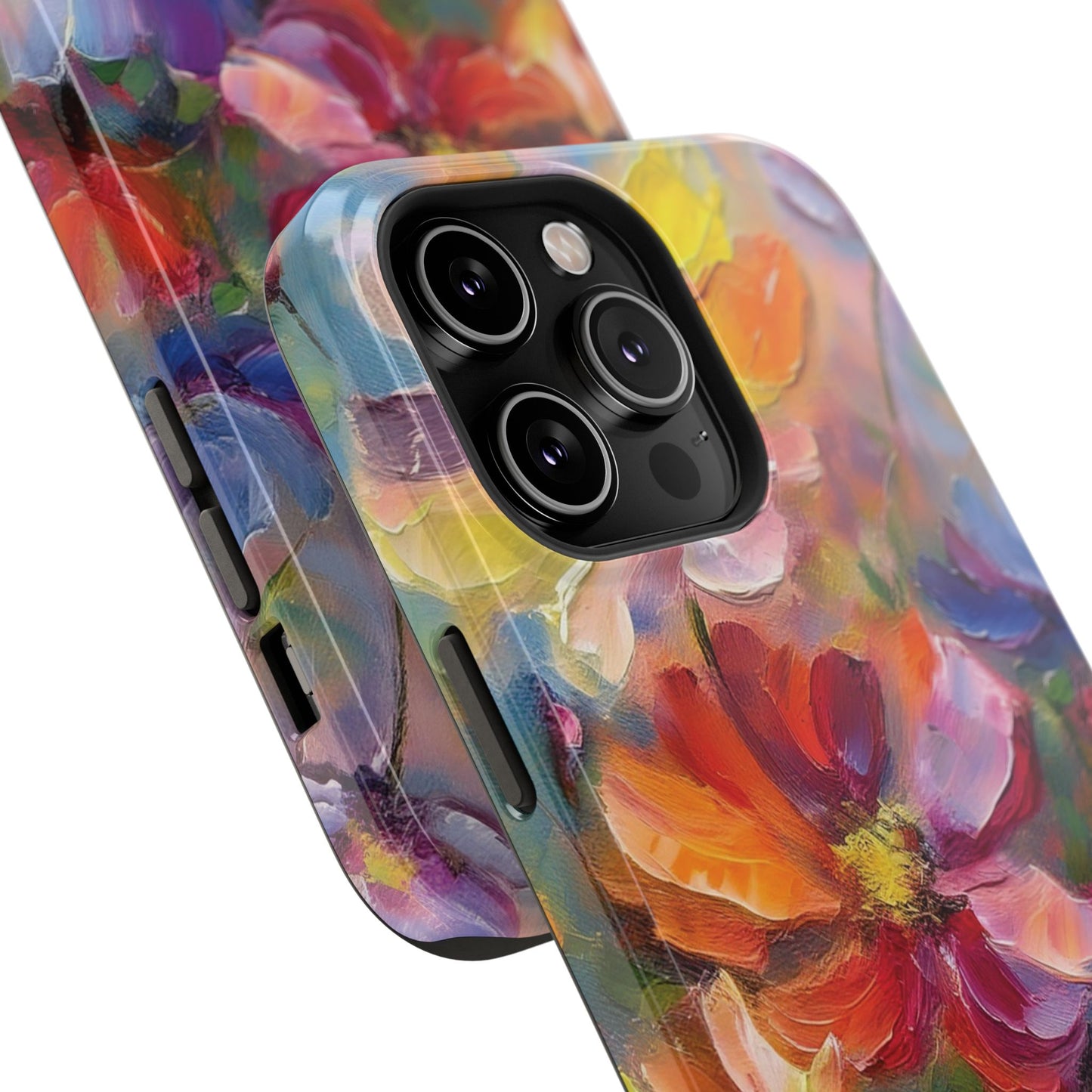 Flower Pattern Phone Case | 70s Retro | Cover for iPhone 16 15 14 13 12 SE Max Pro - Samsung Galaxy S Series - Flower Drawing