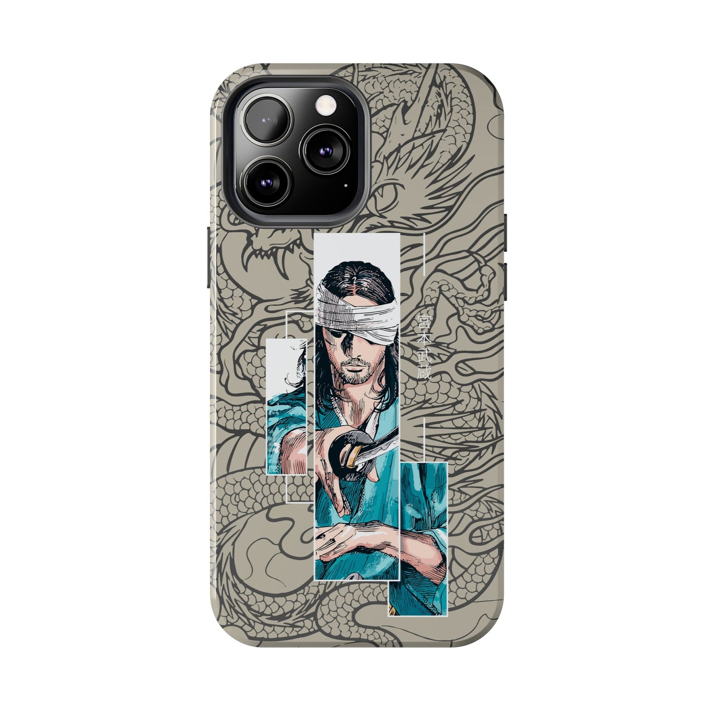 Samurai Anime Manga-Inspired iPhone Case – Musashi Design for iPhone 16-7 & Samsung