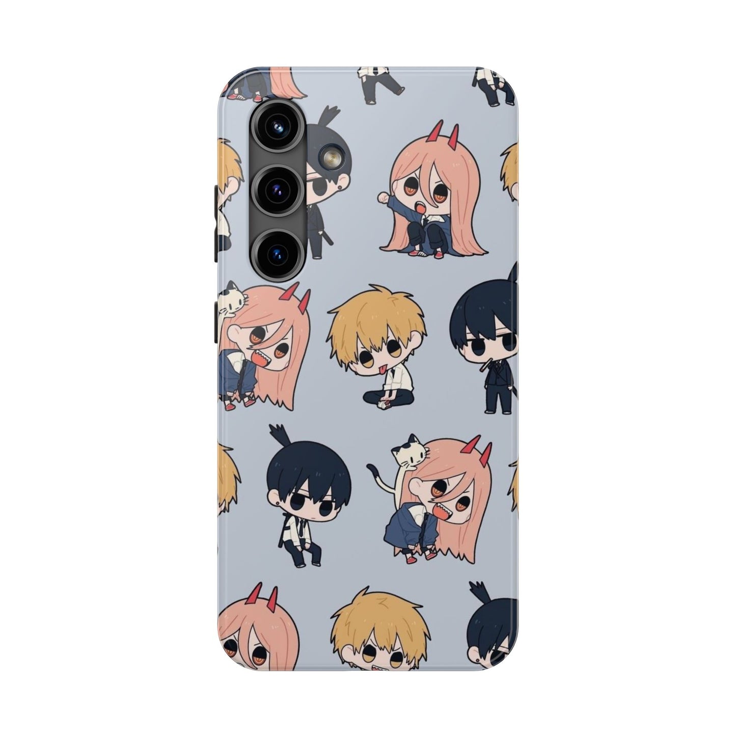 Anime Manga-Inspired Power and Denji iPhone Case for iPhone 16 and Samsung – Chainsaw Man Design