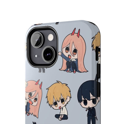 Anime Manga-Inspired Power and Denji iPhone Case for iPhone 16 and Samsung – Chainsaw Man Design