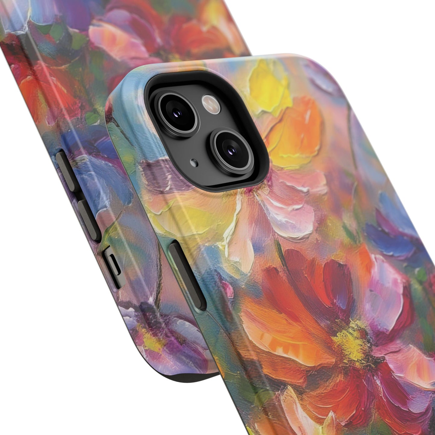 Flower Pattern Phone Case | 70s Retro | Cover for iPhone 16 15 14 13 12 SE Max Pro - Samsung Galaxy S Series - Flower Drawing