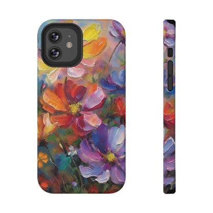 Flower Pattern Phone Case | 70s Retro | Cover for iPhone 16 15 14 13 12 SE Max Pro - Samsung Galaxy S Series - Flower Drawing