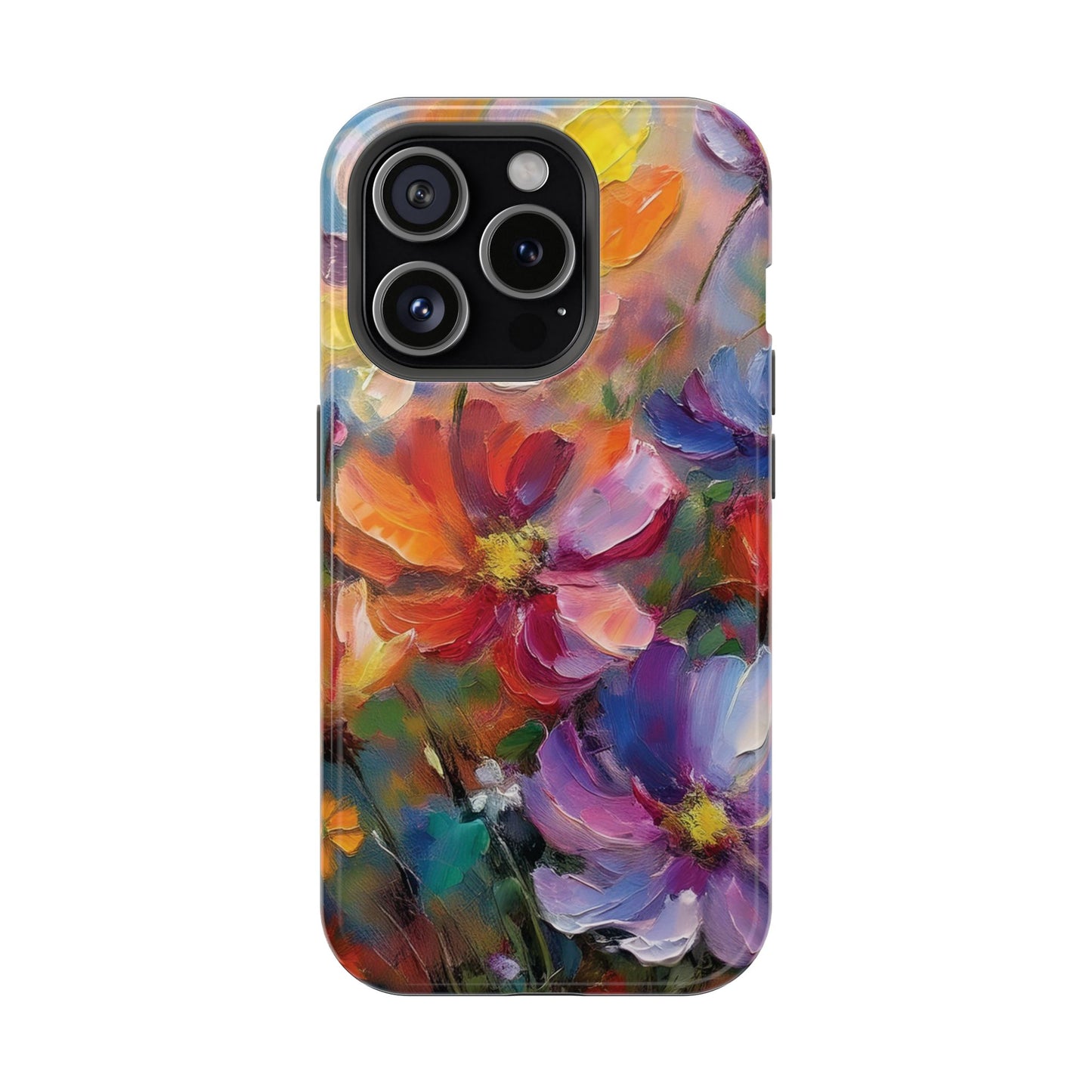 Flower Pattern Phone Case | 70s Retro | Cover for iPhone 16 15 14 13 12 SE Max Pro - Samsung Galaxy S Series - Flower Drawing