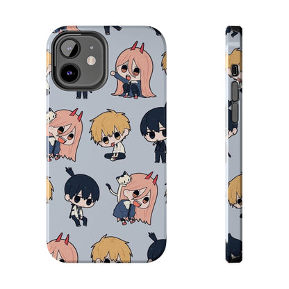 Anime Manga-Inspired Power and Denji iPhone Case for iPhone 16 and Samsung – Chainsaw Man Design