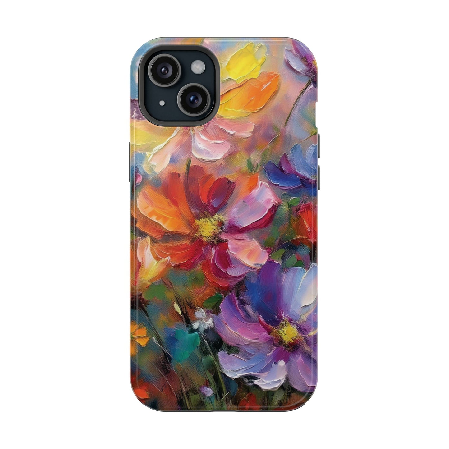 Flower Pattern Phone Case | 70s Retro | Cover for iPhone 16 15 14 13 12 SE Max Pro - Samsung Galaxy S Series - Flower Drawing