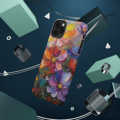 Flower Pattern Phone Case | 70s Retro | Cover for iPhone 16 15 14 13 12 SE Max Pro - Samsung Galaxy S Series - Flower Drawing