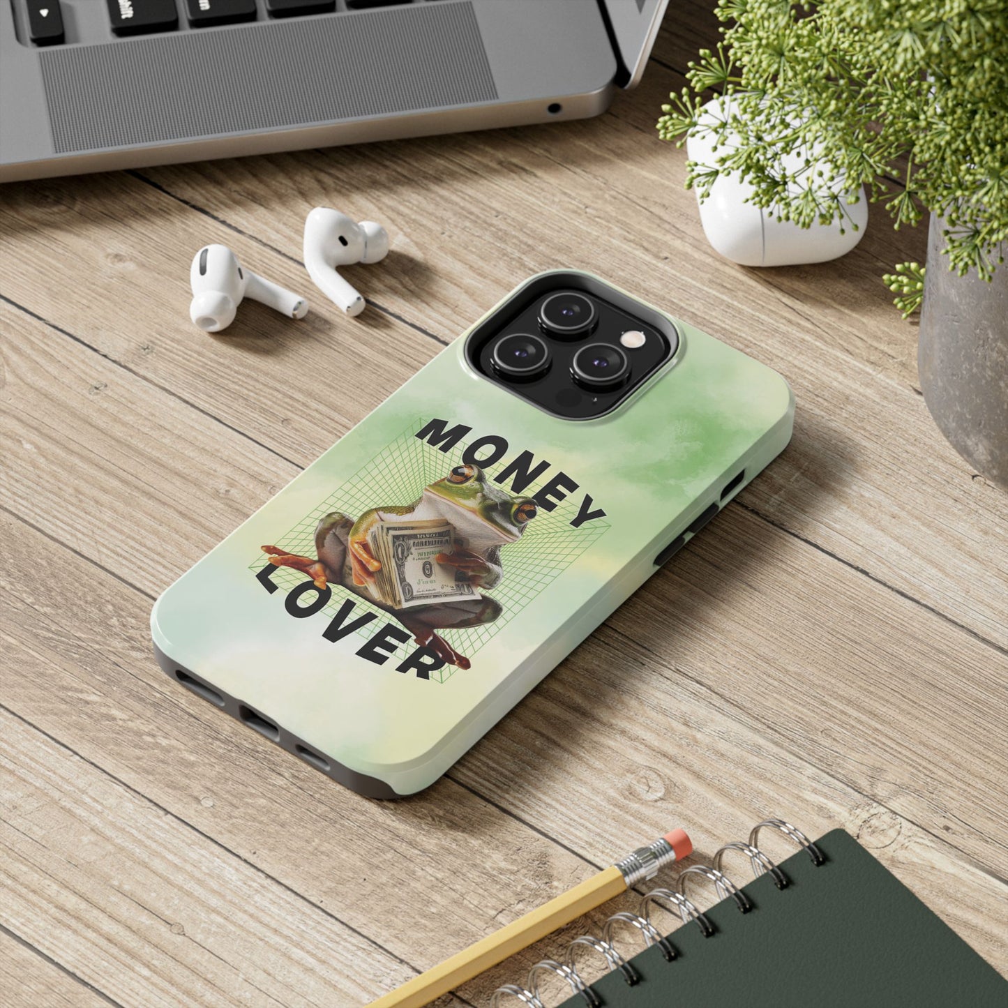 MONEY LOVER Frog Phone Case Funny Phone Case Cover for all iPhone Case - Samsung S23 S24 S23 S22