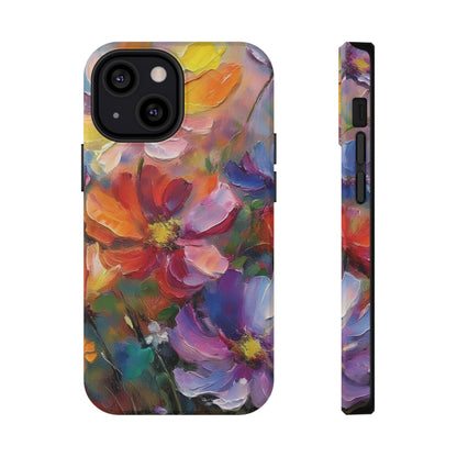 Flower Pattern Phone Case | 70s Retro | Cover for iPhone 16 15 14 13 12 SE Max Pro - Samsung Galaxy S Series - Flower Drawing