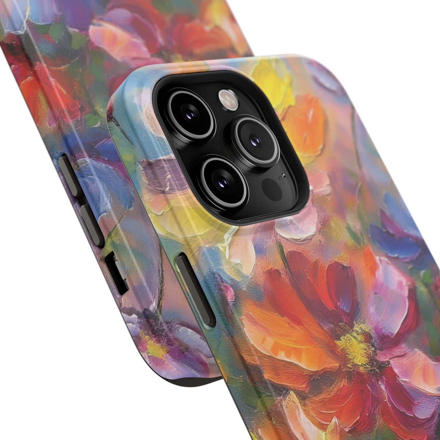 Flower Pattern Phone Case | 70s Retro | Cover for iPhone 16 15 14 13 12 SE Max Pro - Samsung Galaxy S Series - Flower Drawing