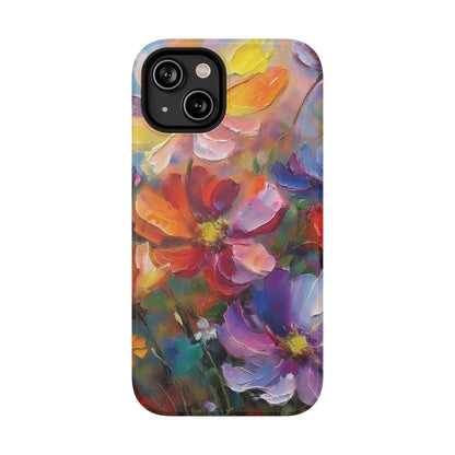 Flower Pattern Phone Case | 70s Retro | Cover for iPhone 16 15 14 13 12 SE Max Pro - Samsung Galaxy S Series - Flower Drawing