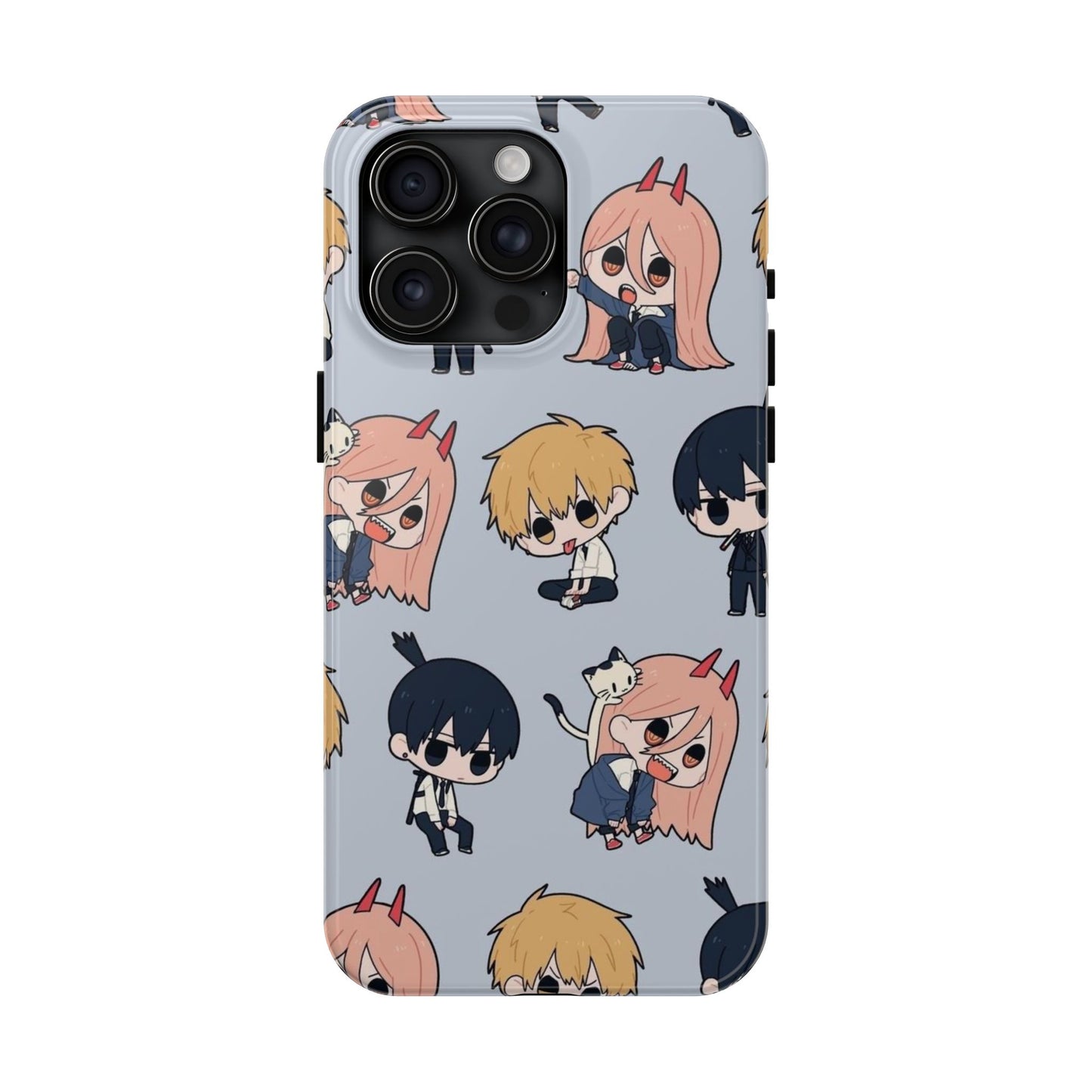 Anime Manga-Inspired Power and Denji iPhone Case for iPhone 16 and Samsung – Chainsaw Man Design