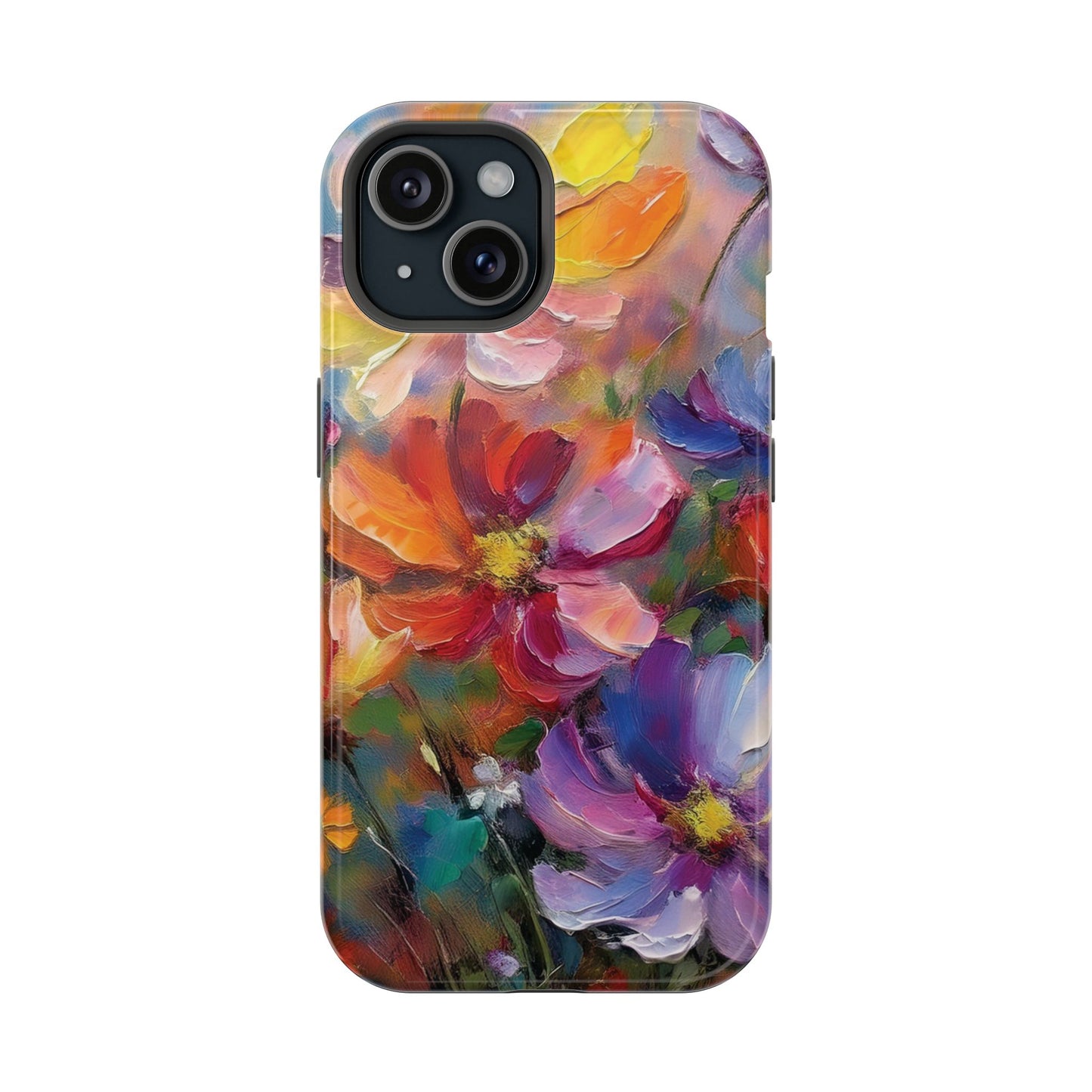 Flower Pattern Phone Case | 70s Retro | Cover for iPhone 16 15 14 13 12 SE Max Pro - Samsung Galaxy S Series - Flower Drawing