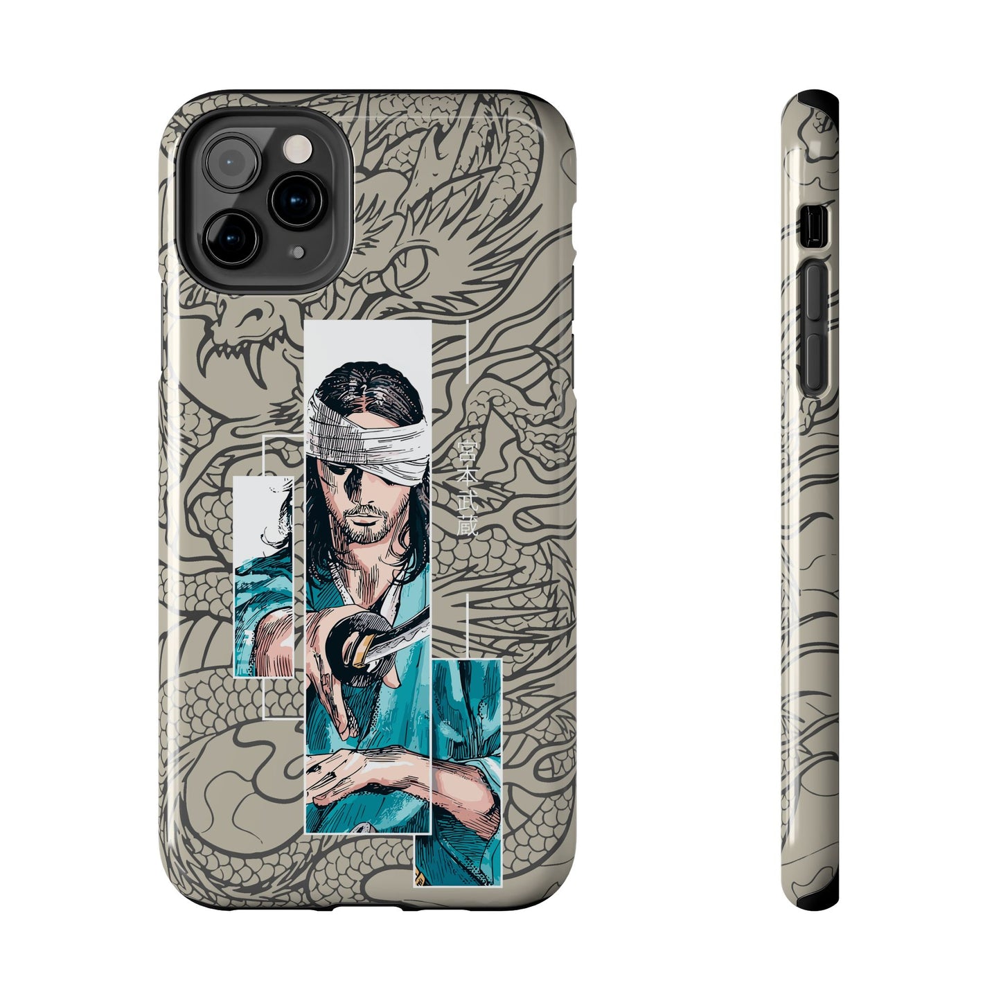 Samurai Anime Manga-Inspired iPhone Case – Musashi Design for iPhone 16-7 & Samsung