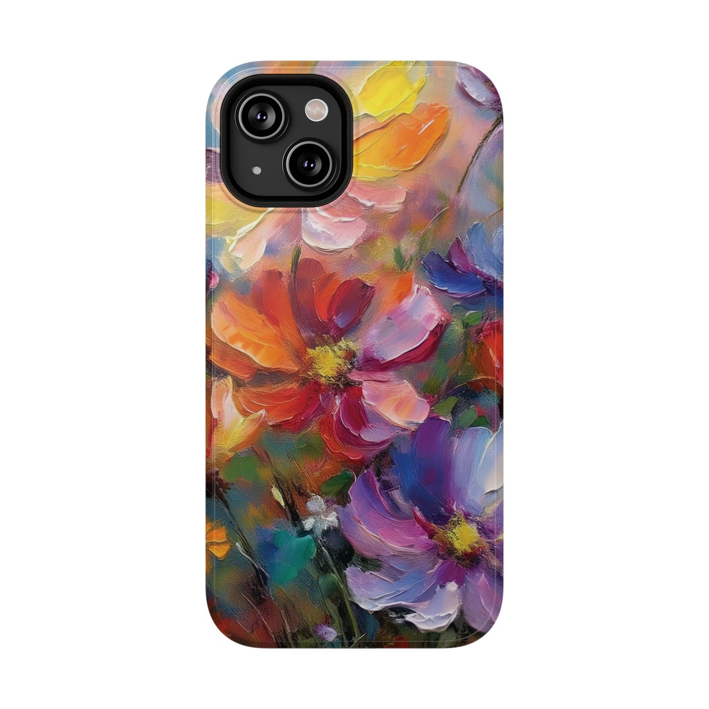 Flower Pattern Phone Case | 70s Retro | Cover for iPhone 16 15 14 13 12 SE Max Pro - Samsung Galaxy S Series - Flower Drawing