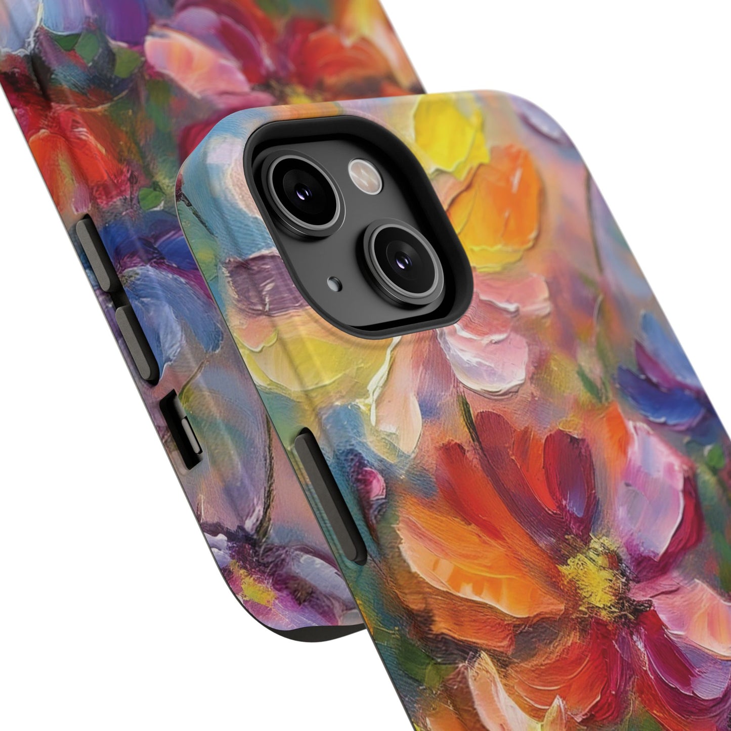 Flower Pattern Phone Case | 70s Retro | Cover for iPhone 16 15 14 13 12 SE Max Pro - Samsung Galaxy S Series - Flower Drawing