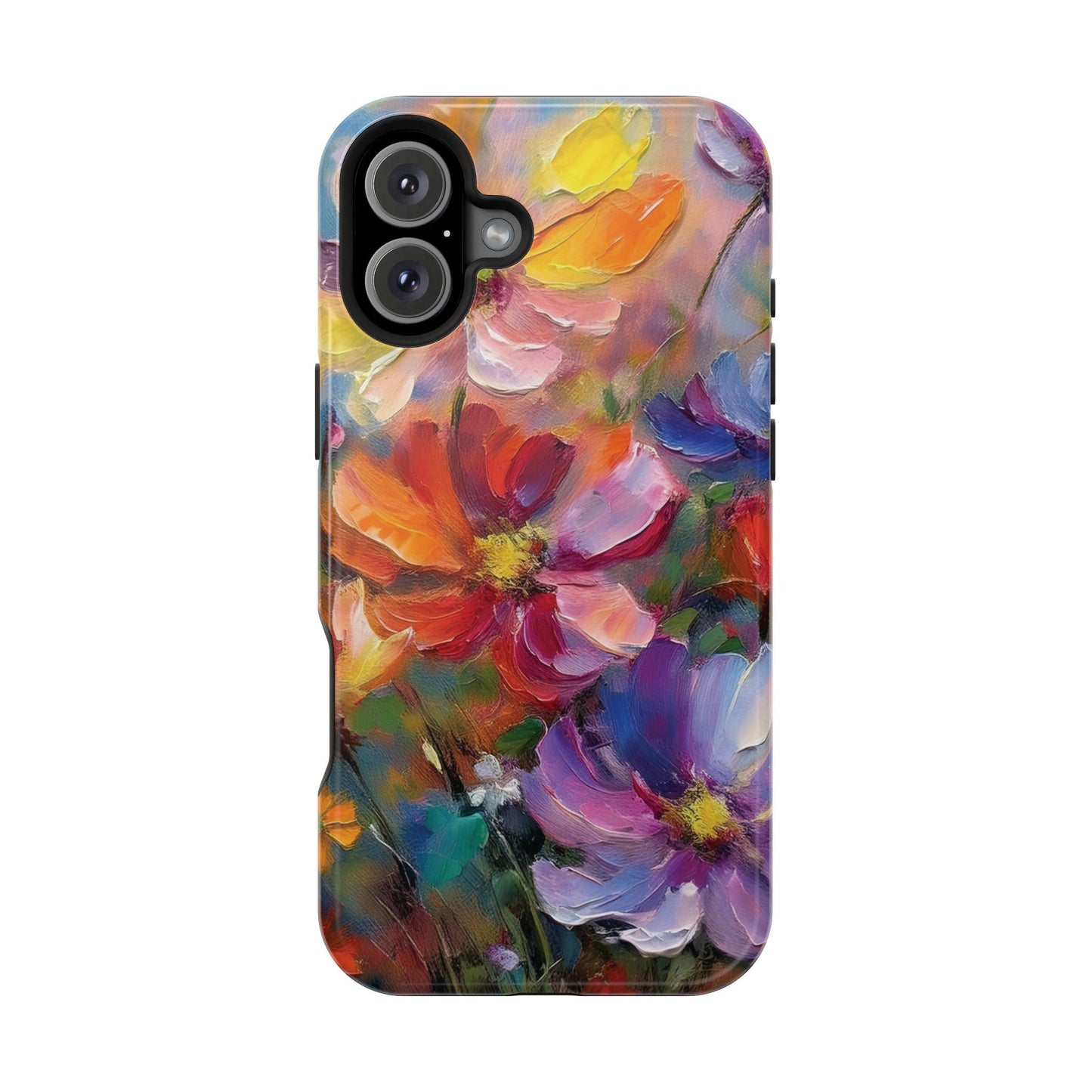 Flower Pattern Phone Case | 70s Retro | Cover for iPhone 16 15 14 13 12 SE Max Pro - Samsung Galaxy S Series - Flower Drawing