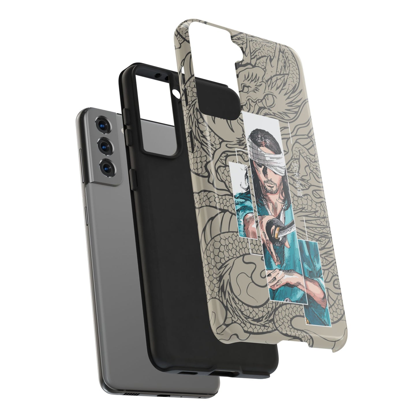 Samurai Anime Manga-Inspired iPhone Case – Musashi Design for iPhone 16-7 & Samsung