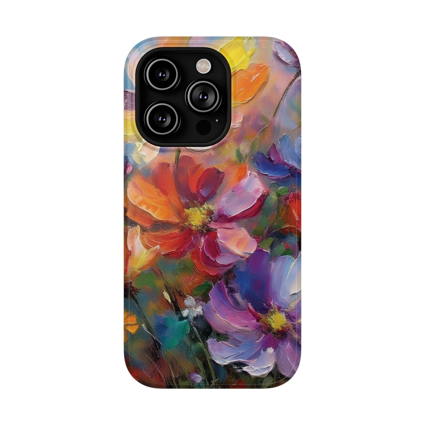 Flower Pattern Phone Case | 70s Retro | Cover for iPhone 16 15 14 13 12 SE Max Pro - Samsung Galaxy S Series - Flower Drawing