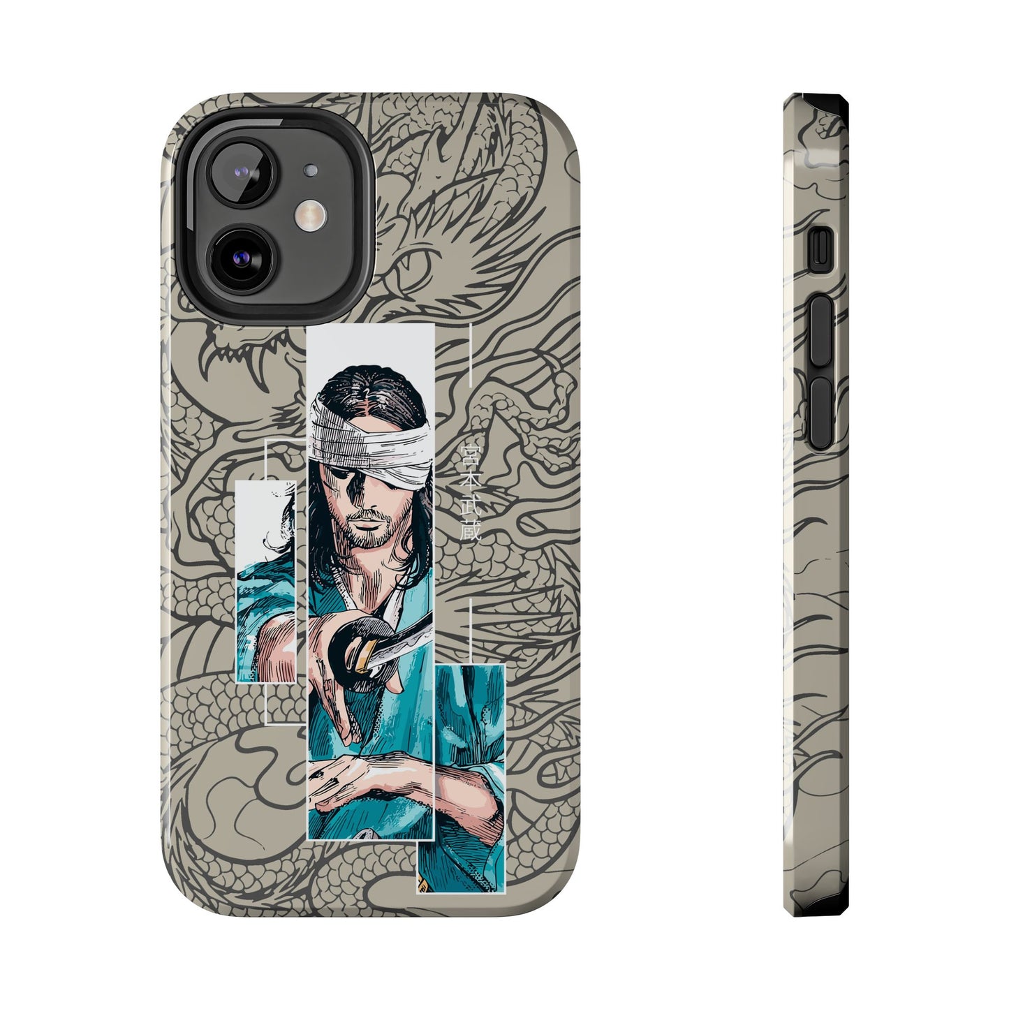 Samurai Anime Manga-Inspired iPhone Case – Musashi Design for iPhone 16-7 & Samsung