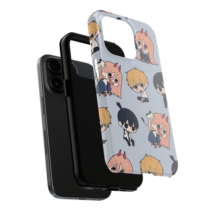 Anime Manga-Inspired Power and Denji iPhone Case for iPhone 16 and Samsung – Chainsaw Man Design