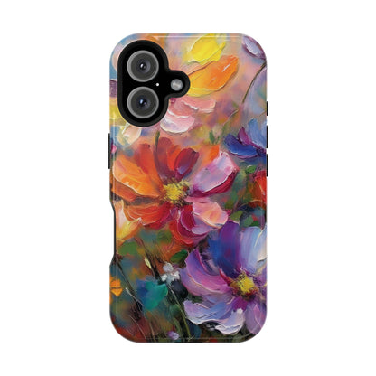 Flower Pattern Phone Case | 70s Retro | Cover for iPhone 16 15 14 13 12 SE Max Pro - Samsung Galaxy S Series - Flower Drawing