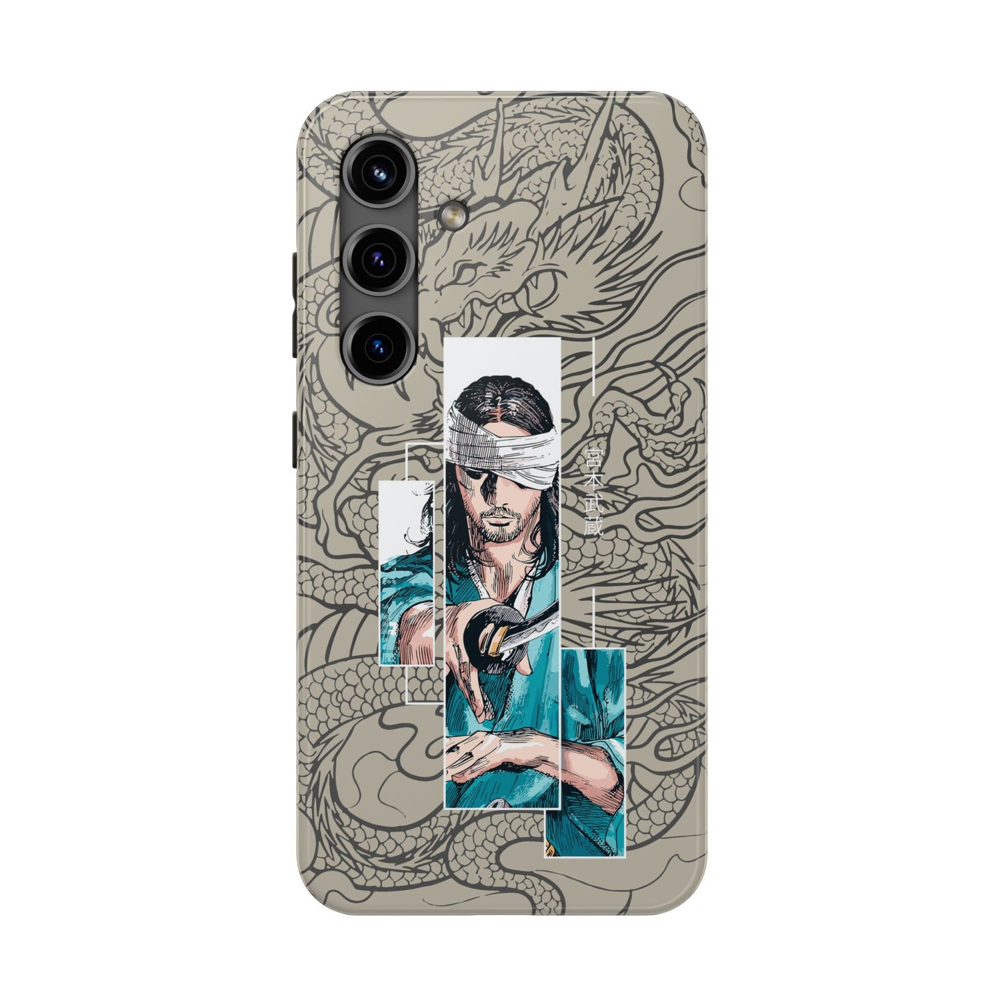 Samurai Anime Manga-Inspired iPhone Case – Musashi Design for iPhone 16-7 & Samsung