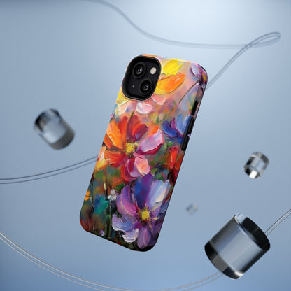 Flower Pattern Phone Case | 70s Retro | Cover for iPhone 16 15 14 13 12 SE Max Pro - Samsung Galaxy S Series - Flower Drawing