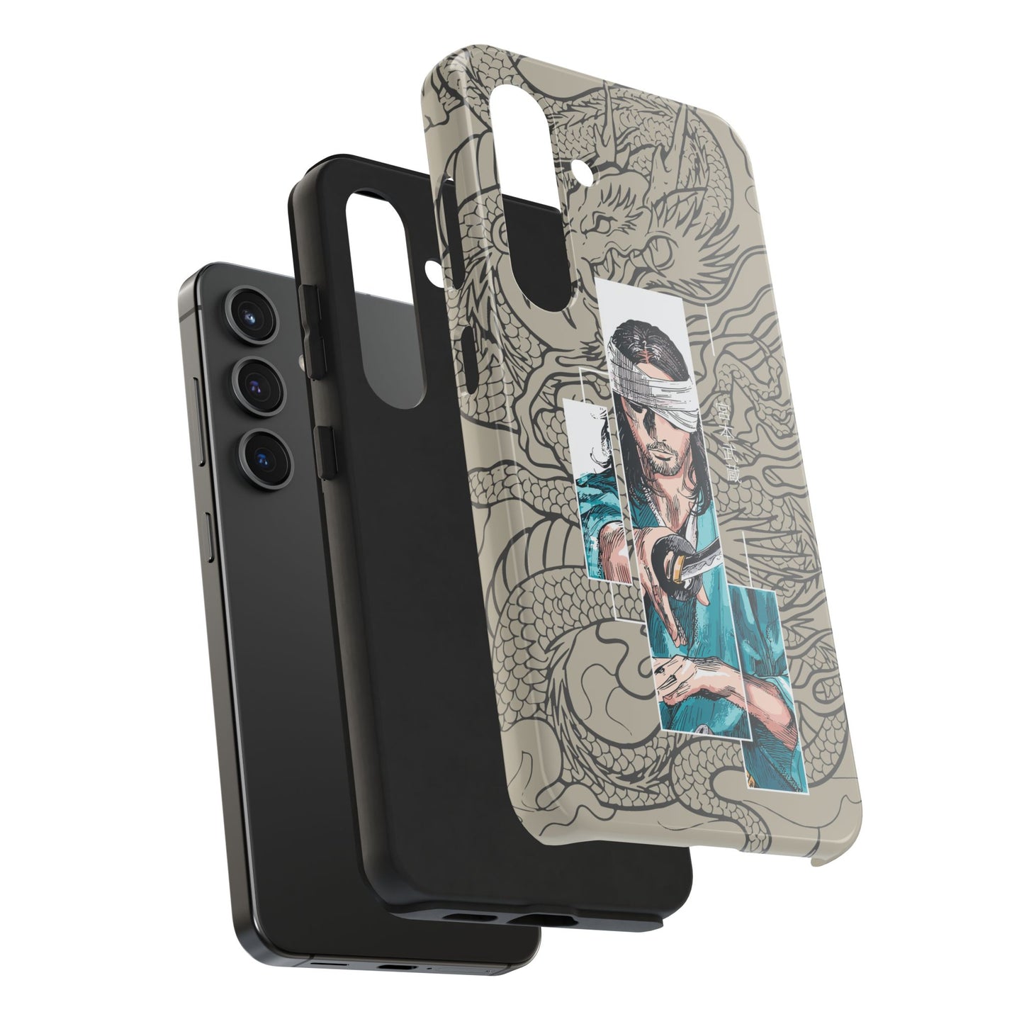 Samurai Anime Manga-Inspired iPhone Case – Musashi Design for iPhone 16-7 & Samsung