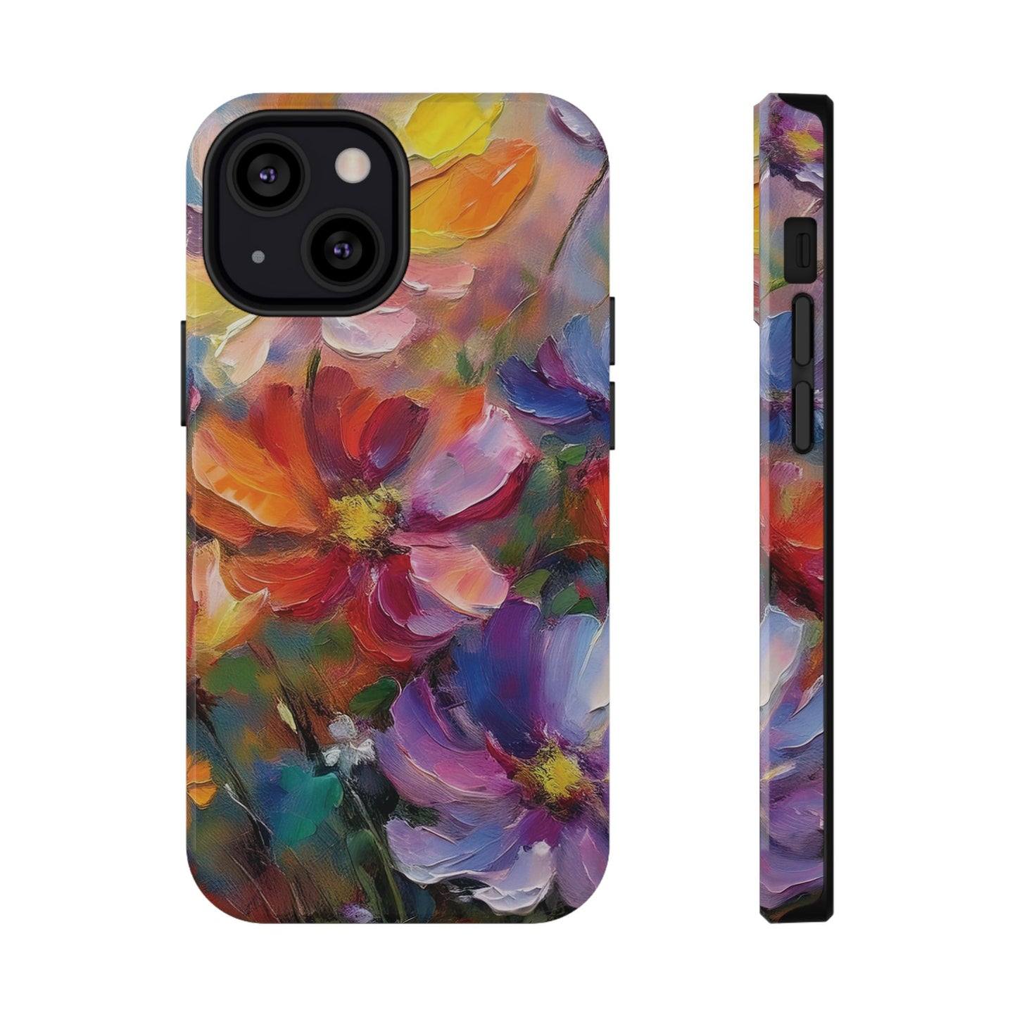 Flower Pattern Phone Case | 70s Retro | Cover for iPhone 16 15 14 13 12 SE Max Pro - Samsung Galaxy S Series - Flower Drawing