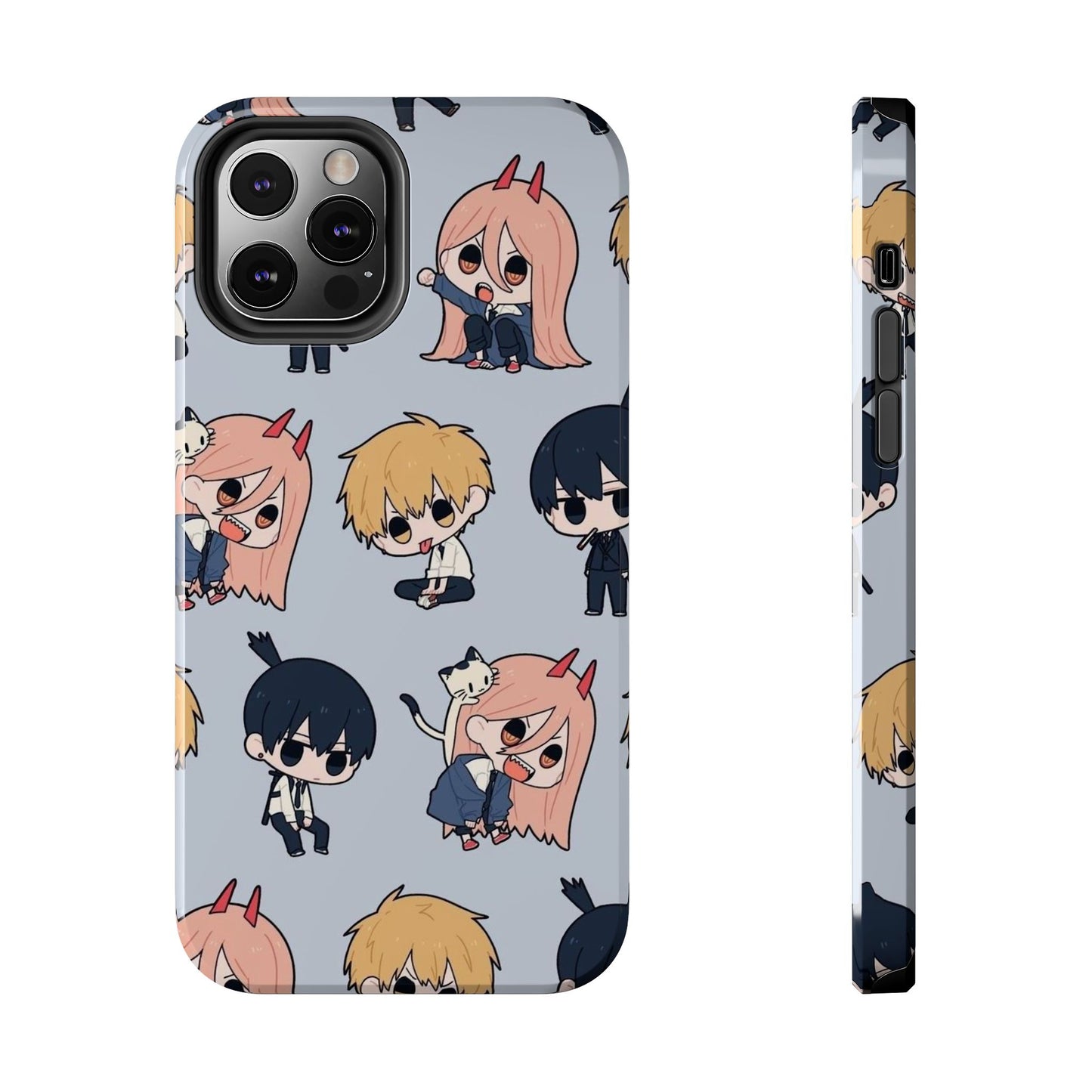 Anime Manga-Inspired Power and Denji iPhone Case for iPhone 16 and Samsung – Chainsaw Man Design