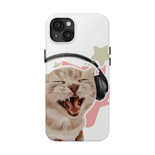 Funny Ginger Cat Phone Case - Aesthetic Meme Kitty Pet Gift Art fit for iPhone 15 Pro Max 14 13 12 11 8 7 Plus Samsung S23 Ultra S22 S21 S20