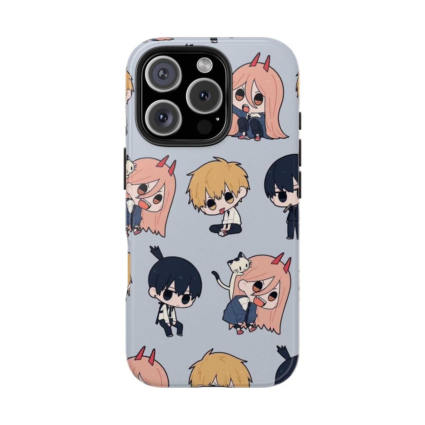 Anime Manga-Inspired Power and Denji iPhone Case for iPhone 16 and Samsung – Chainsaw Man Design