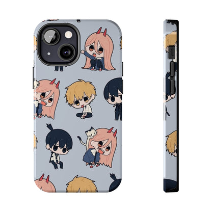 Anime Manga-Inspired Power and Denji iPhone Case for iPhone 16 and Samsung – Chainsaw Man Design