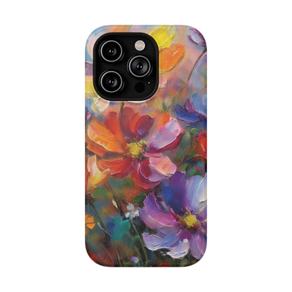 Flower Pattern Phone Case | 70s Retro | Cover for iPhone 16 15 14 13 12 SE Max Pro - Samsung Galaxy S Series - Flower Drawing