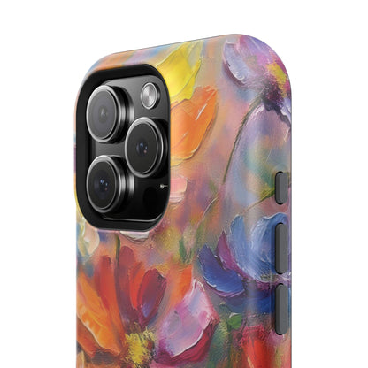 Flower Pattern Phone Case | 70s Retro | Cover for iPhone 16 15 14 13 12 SE Max Pro - Samsung Galaxy S Series - Flower Drawing