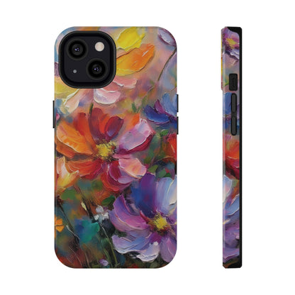 Flower Pattern Phone Case | 70s Retro | Cover for iPhone 16 15 14 13 12 SE Max Pro - Samsung Galaxy S Series - Flower Drawing