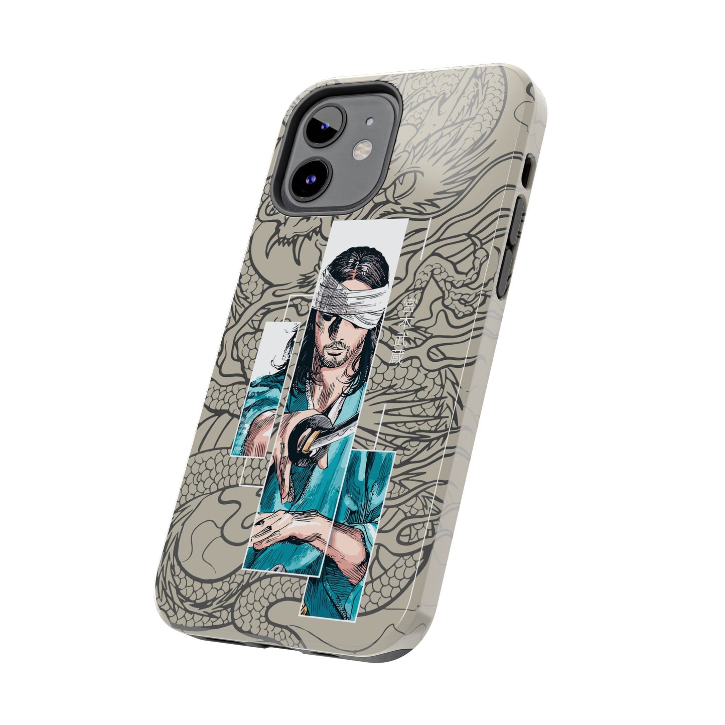 Samurai Anime Manga-Inspired iPhone Case – Musashi Design for iPhone 16-7 & Samsung