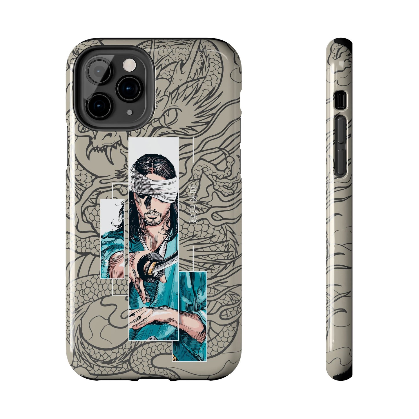 Samurai Anime Manga-Inspired iPhone Case – Musashi Design for iPhone 16-7 & Samsung