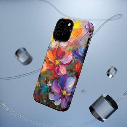 Flower Pattern Phone Case | 70s Retro | Cover for iPhone 16 15 14 13 12 SE Max Pro - Samsung Galaxy S Series - Flower Drawing