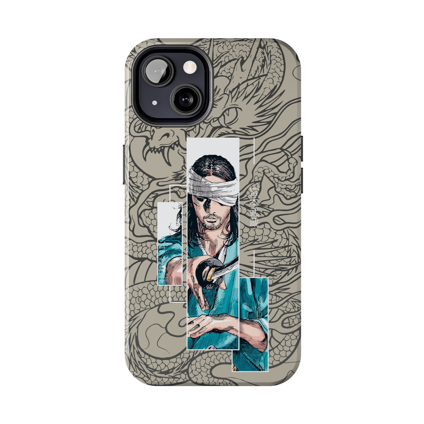 Samurai Anime Manga-Inspired iPhone Case – Musashi Design for iPhone 16-7 & Samsung